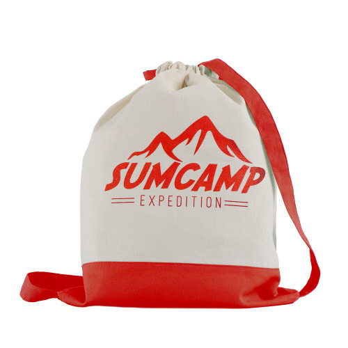 Bawełniany worek z szerokimi paskami | Tess Czerwony V7325-05 (5)