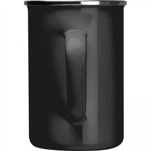 Kubek metalowy emaliowany 550 ml GENE Czarny 8385703 (3)
