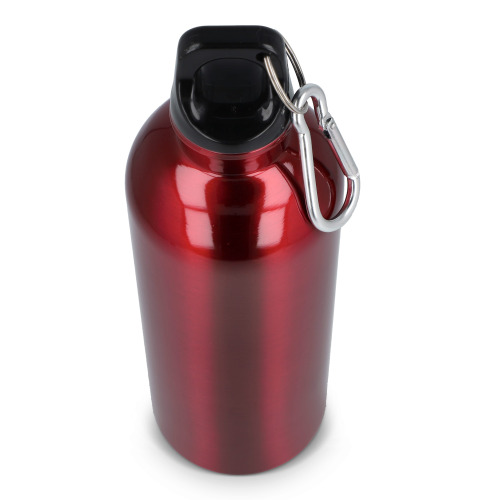 Butelka jednościenna ze stali nierdzewnej pochodzącej z recyklingu, 500 ml Czerwony LT98693-N0021 (2)