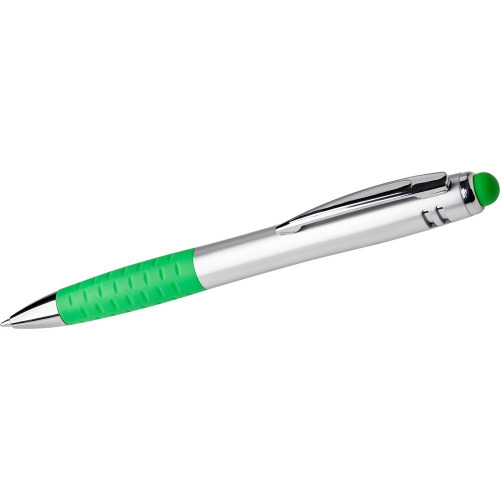 Długopis, touch pen z lampką jasnozielony V1796-10 