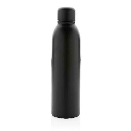 Butelka termiczna 500 ml, stal nierdzewna z recyklingu Czarny P433.041 (1)