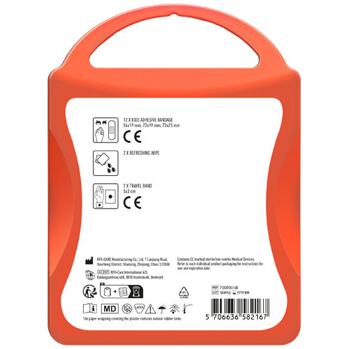 MyKit Zestaw podróżny dla dzieci Przezroczysty czerwony 1Z262921 (2)