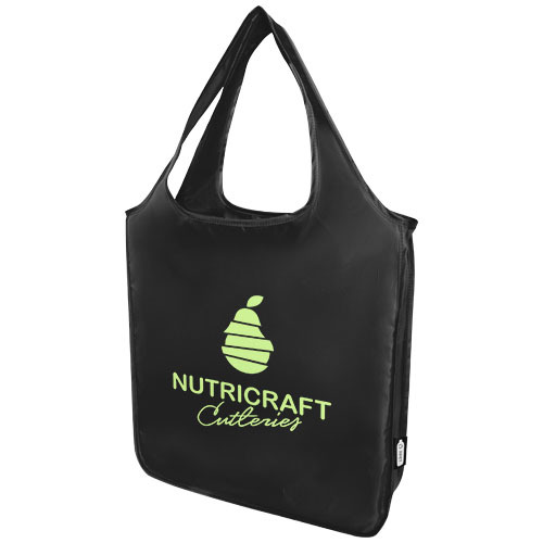 Duża torba Ash z plastku PET z recyklingu i certyfikatem GRS Czarny 12061490 (1)