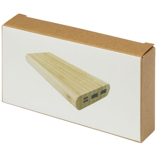 Powerbank Tulda o pojemności 10,000 mAh wykonany z bambusa Piasek pustyni 12432306 (2)