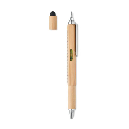 Bambusowy długopis z poziomicą drewna MO6559-40 (4)