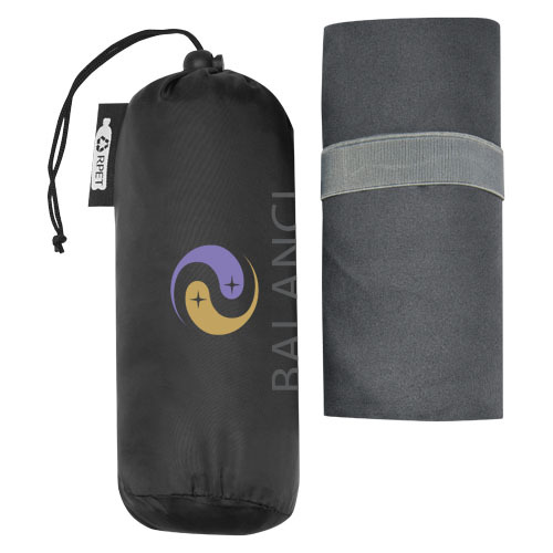 Niezwykle lekki i szybkoschnący ręcznik Pieter z plastiku PET z recyklingu Szary 12701282 (1)