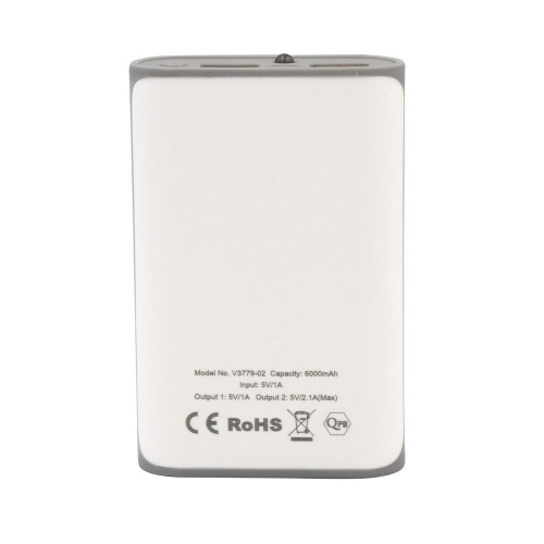Power bank 6000 mAh | Azalea Biały V3779-02 (3)