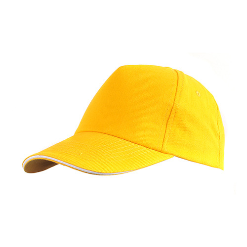 Czapka z daszkiem, bawełna szczotkowana Żółty IP38039822 