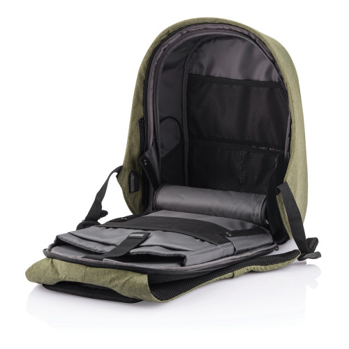 Bobby Hero Small plecak na laptopa do 13,3" i tablet 12,9", chroniący przed kieszonkowcami, wykonany z RPET zielony V0996-06 (11)