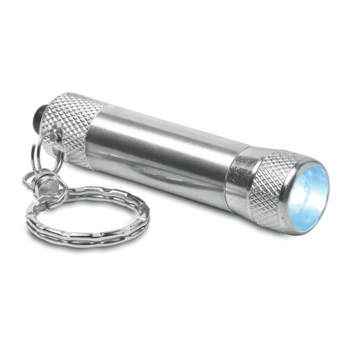 Aluminiowy brelok latarka srebrny MO8622-14 (1)