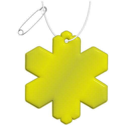 RFX™ reflective odblaskowa zawieszka z TPU, płatek śniegu Neonowy żółty 1PR09913 