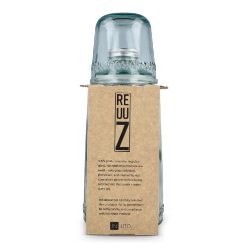 Zestaw do napojów z recyklingowanego szkła InSideOut ReuuZ 1 l Transparentny LT57014-N0004 (2)