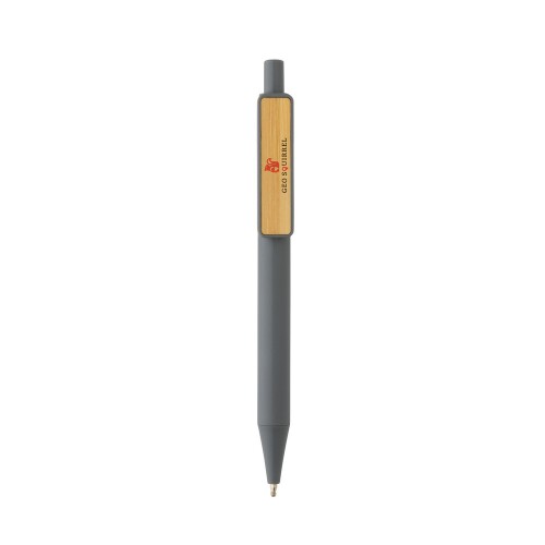 Długopis z bambusowym klipem, RABS szary P611.082 (3)