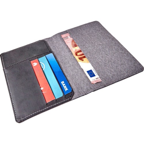 Etui na karty kredytowe i paszport, ochrona przed RFID grafitowy V9905-15 (3)