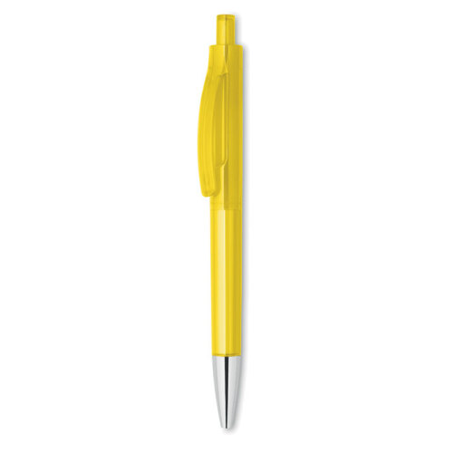 Przyciskany długopis przezroczysty zółty MO8813-28 (3)