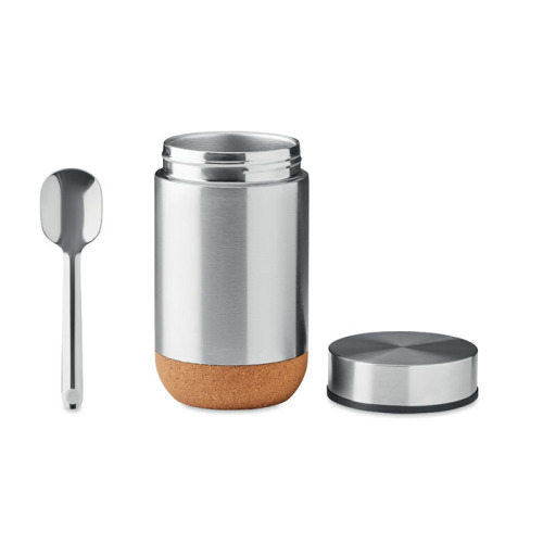 Dwuścienny pojemnik 400 ml Srebrny mat MO6747-16 (1)