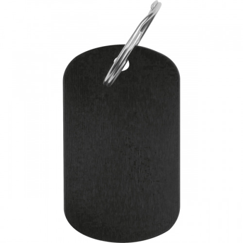 Brelok metalowy z aluminium z recyklingu LIESELOTTE Czarny 9493703 (2)