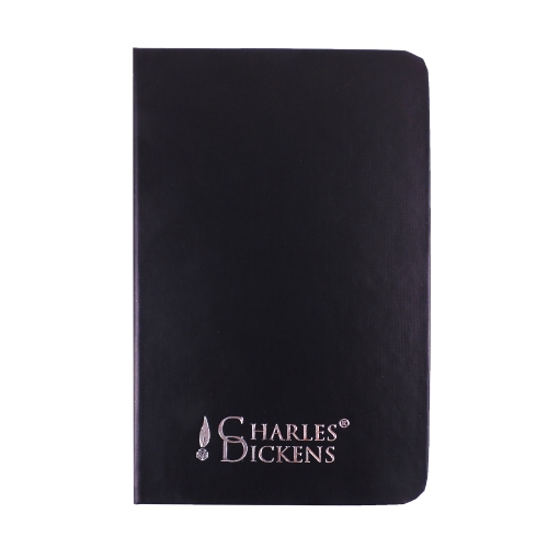 Zestaw upominkowy Charles Dickens, notatnik z długopisem czarny V2771-03 (4)