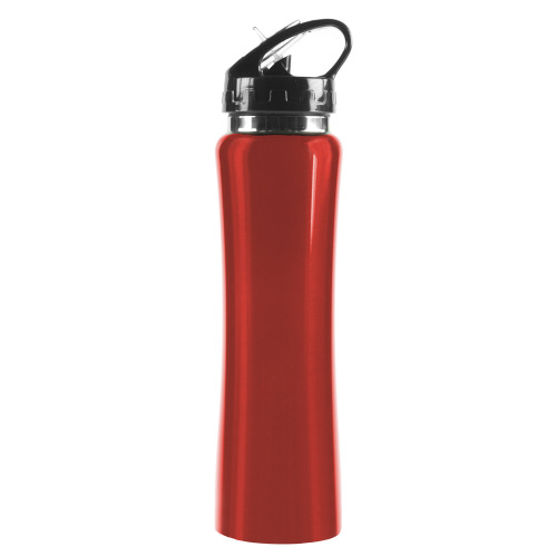 Bidon, butelka sportowa 500 ml ze słomką czerwony V8467-05 (3)