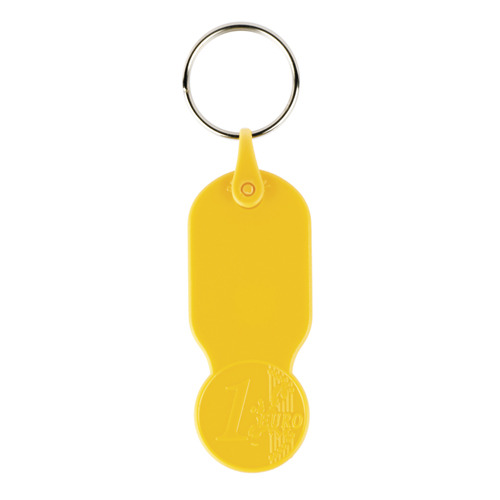 Plastikowy brelok z żetonem 1 € / Key01 Żółty IP14070622 