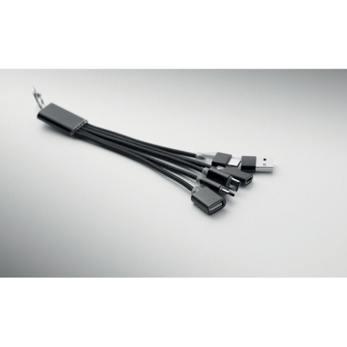 Brelok 3w1 kabel ładujący Czarny MO3150-03 (3)
