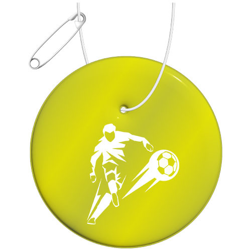RFX™ reflective okrągła odblaskowa zawieszka z TPU Neonowy żółty 1PR08513 (1)