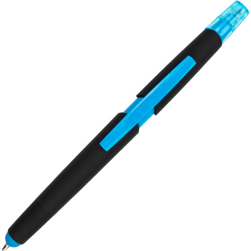 Długopis plastikowy z zakreślaczem touch pen EMMETT Jasnoniebieski 1096524 (11)