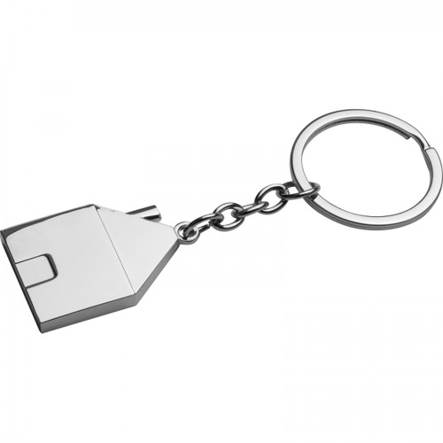 Brelok metalowy domek GILBERT Szary 9765407 