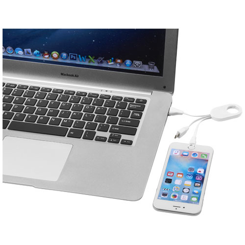 Kabel do ładowania 3w1 Troop Biały 13499301 (3)