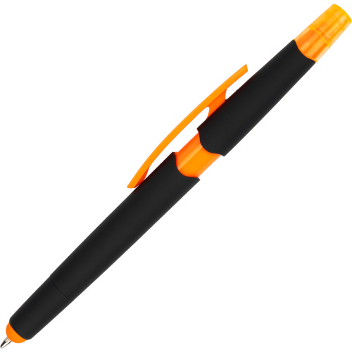 Długopis plastikowy z zakreślaczem touch pen EMMETT Pomarańczowy 1096510 (12)