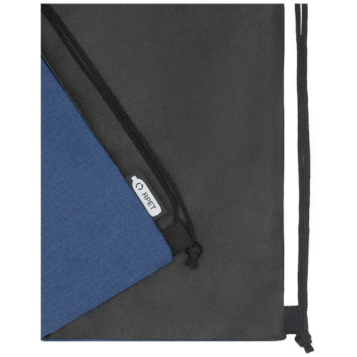 Plecak Ross  ściągany sznurkiem z plastiku z recyclingu Granatowy melanż 12051811 (4)