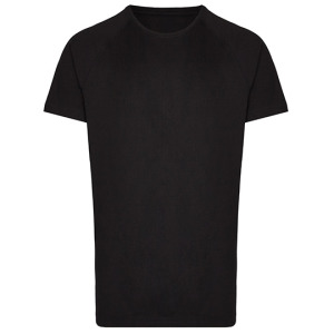 T-shirt Męski Długi Raglan Bawełniany - Black & Black