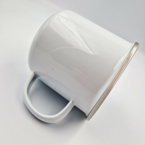 Emaliowany kubek 360 ml | Sandra Biały V0800/W-02 (4)