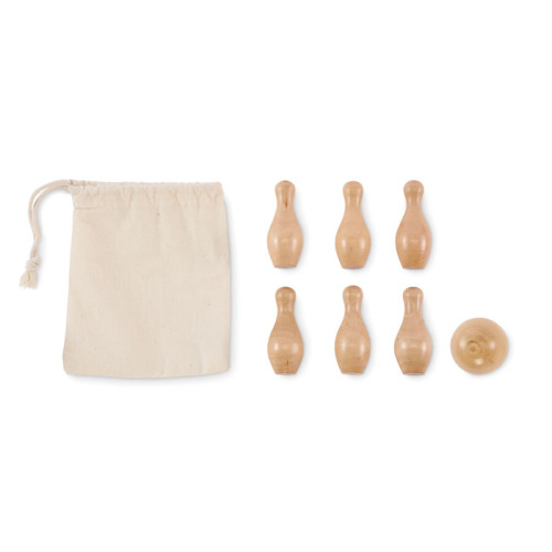 Zestaw mini kręgli z drewna sosnow Drewna MO2434-40 (1)