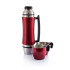 Termos 700 ml z uchwytem, 2 kubki Czerwony V4694-05 (1) thumbnail