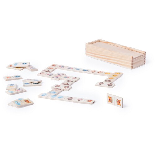Gra domino w drewnianym pudełku drewno V7875-17 (2)