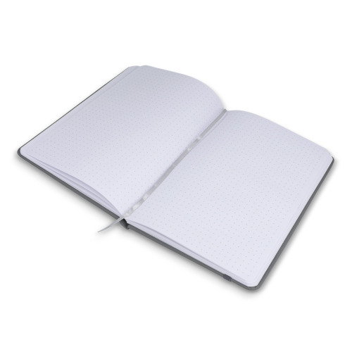 Notatnik A5 PU z kartkami papieru w kropki Jasnoszary LT92064-N0062 (1)
