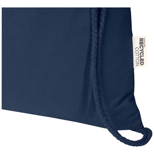 Peru Blend torba ściągana sznurkiem z materiału z recyklingu z certyfikatem GRS o gramaturze 180 g/m², 5 l Granatowy 12079155 (5)