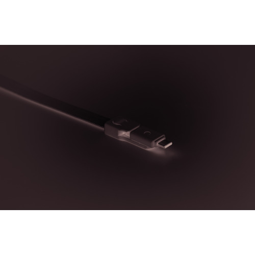 Smycz z kablem 3 w 1 Biały MO9889-06 (6)