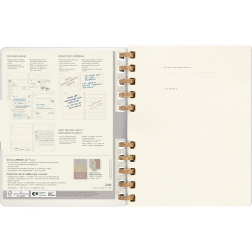 Spiralny kalendarz MOLESKINE Solar Szary VM590-19/2023 (2)