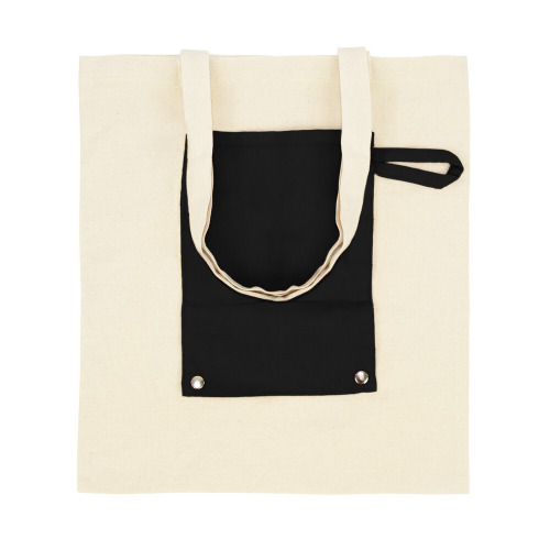Bawełniana torba na zakupy, składana | Arlo czarny V7297-03 (1)