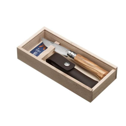 Opinel Nóż Luxury Olive 08 + etui Naturalna oliwka 001004 