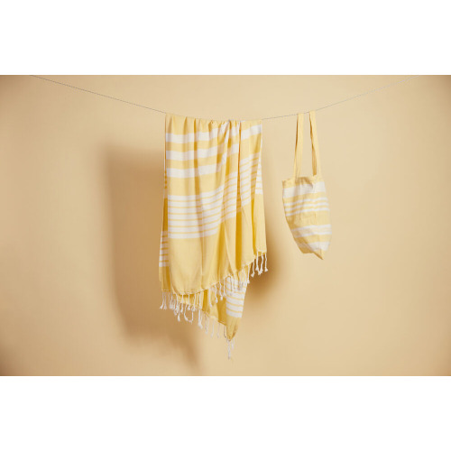 Bawełniana torba ELLA HAMAM, żółty Żółty 5018472- (2)