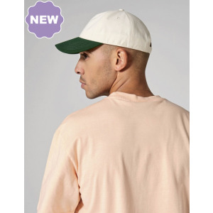 Czapka Niestrukturyzowana 5 Panelowa Bawełniana Twill - Natural & Black