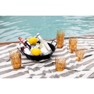 SZKLANKI/KIELISZKI PICNIC JUNI, 4-PACK, BURSZTYNOWY