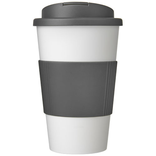 Americano® 350 ml tumbler with grip & spill-proof lid Biały 21069610 (2)