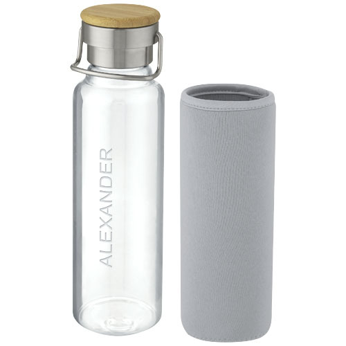 Szklana butelka Thor o pojemności 660 ml z neoprenowym pokrowcem Szary 10069682 (2)