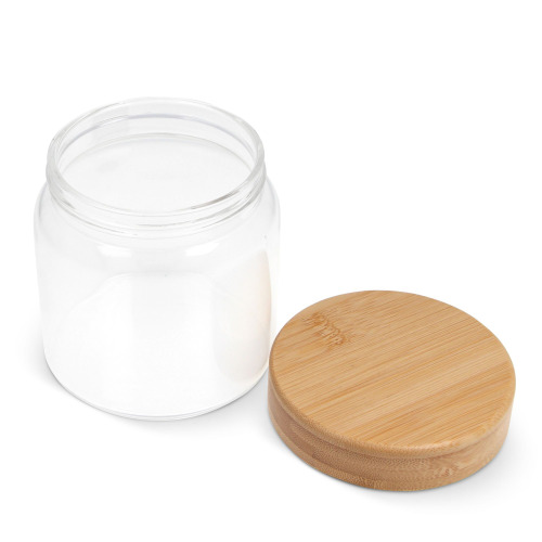 Szklany słoik z bambusową pokrywką 600ml Transparentny LT95431-N0004 (2)
