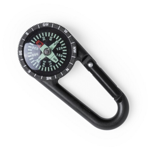 Kompas z karabińczykiem czarny V8682-03 