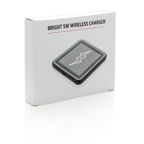 Ładowarka bezprzewodowa 5W Light Up Logo Czarny P308.821 (3)
